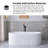 67'' Solid Surface Freestanding Soaking Bathtub In  White