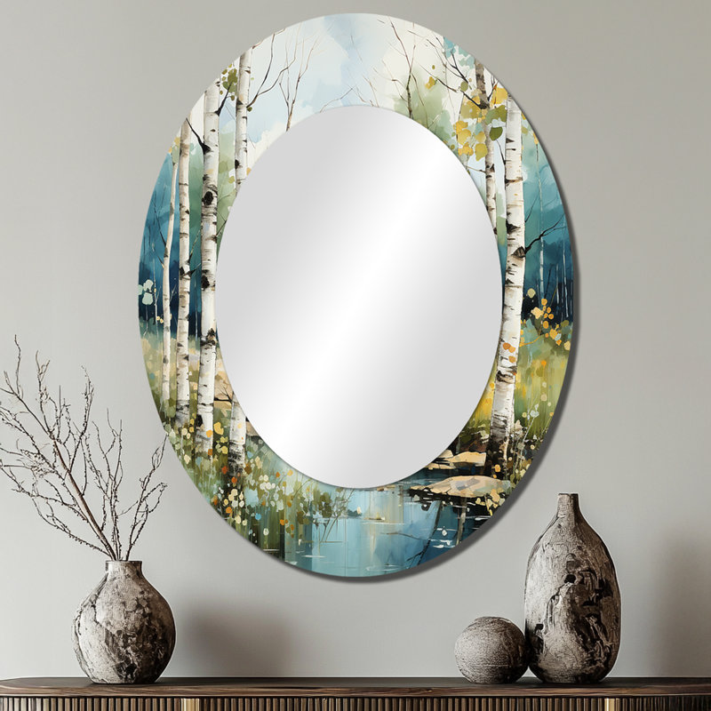 Miroir mural Birch Woods Whispering Winds X, 40 po x 30 po