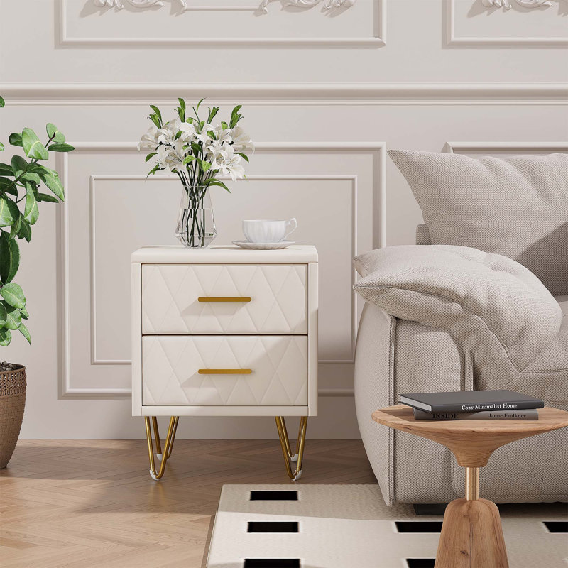 41cm W Manufactured Wood Bedside Table