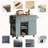 Kitchen Island With Power Outlet,Kitchen Storage Island With Drop Leaf And Rubber Wood,Open Storage And Wine Rack,5 Wheels,With Adjustable Storage For Home, Kitchen, And Dining Room-1593291749