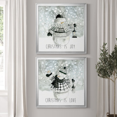 Christmas Is Joy - ensemble de 2 reproductions d'art textuel