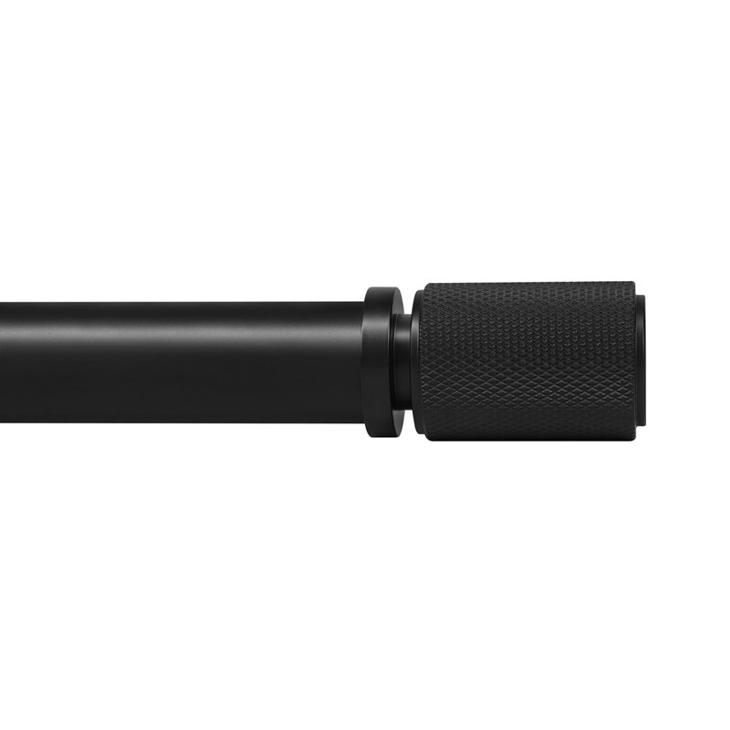  Tringles à rideaux pour fenêtres - Embout moleté en diamant, 1 pouce de diamètre, tringle à draperie extensible pour fenêtres, 48 à 86 pouces. Couleur noire