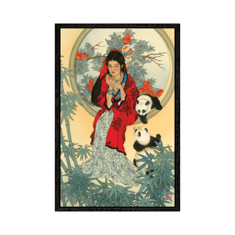 Mystical Kingdom - Painting on Canvas, Black Framed, 66.04 cm H x 45.72 cm W