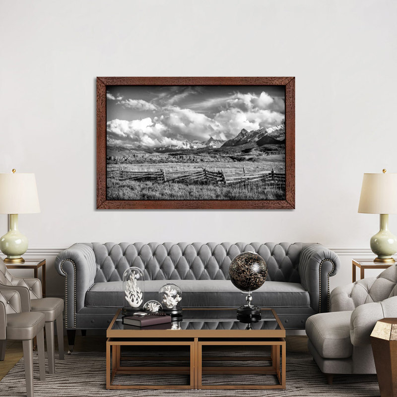 Colorado Fields by Dan Ballard - Floater Frame Print on Canvas, 152.5 cm H x 101.5 cm W, Brown