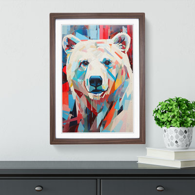 Polar Bear Constructivism No.2 - Framed Print