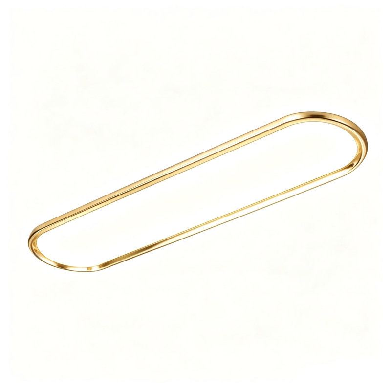 1 - Plafonnier DEL en acrylique clair, Doré, H 1,6 po x l 39,4 po x P 7,9 po