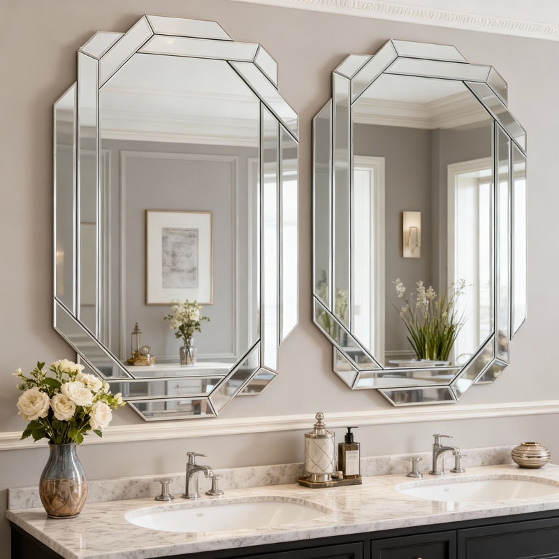 Grand miroir mural pour la décoration