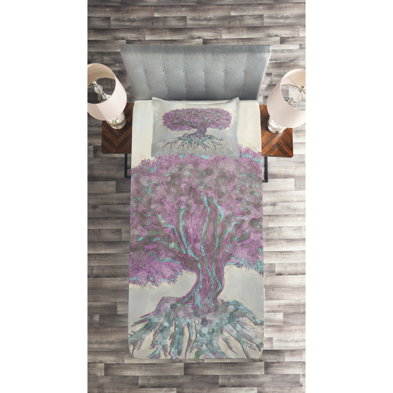 Hypnotic Traditional Polyester Coverlet, Twin Bedspread + 1 Sham