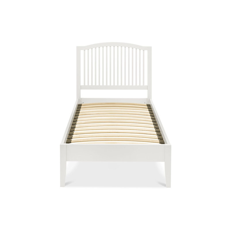 Lund Solid Wood Bed, White, Single (3')