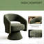 Fauteuil demi-tonneau, fauteuil d'appoint pivotant, fauteuil de bienvenue