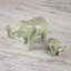 Ensemble de figurine 2 pièces maternelle éléphant celadon Adley