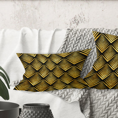 Coussin lombaire en motif art déco seal