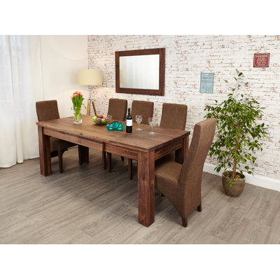 Arrighetto Extendable Walnut Solid Wood Dining Table