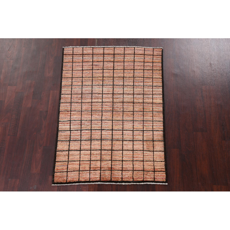 Tapis oriental à carreaux Gabbeh 3 x 5