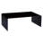 24" Black Glass Sled Coffee Table