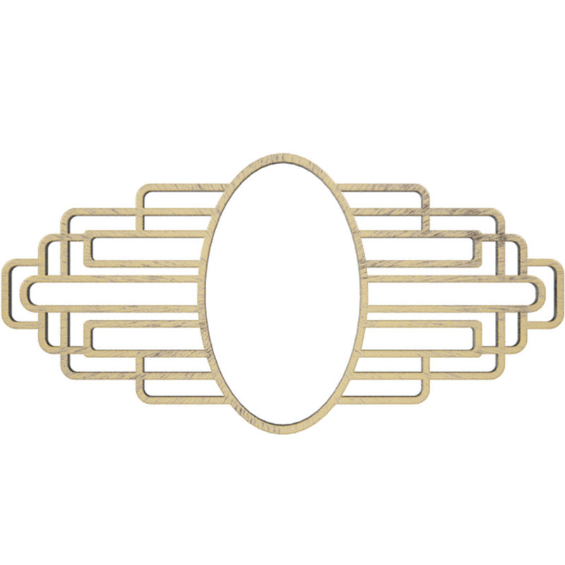 Médaillon de plafond en PVC Elizabeth, H 16 po x l 32 po x P 1 po, Or pâle antique