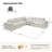 Cioffi 114"W Oversized L Shaped 5 Piece Down Blend Modular Cloud Sectional Sofa with Removable Cushion Cover-816677046