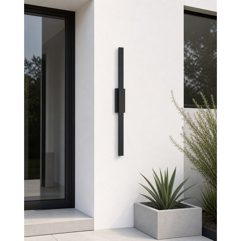 Chesnet-Outdoor Wall Mount, 36" H x 4.5" W x 2.75" D, Architectural Bronze
