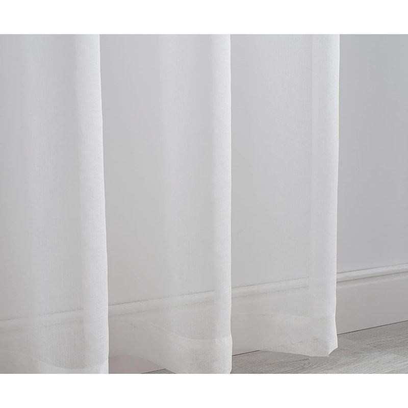 Alohna Sheer Curtain Pair, White