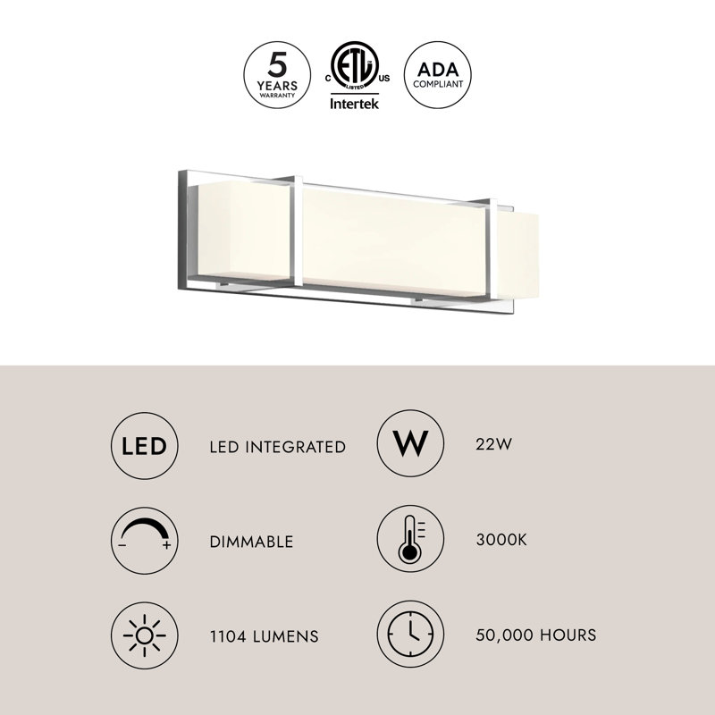 Alberni 1 - Light LED Bath Bar