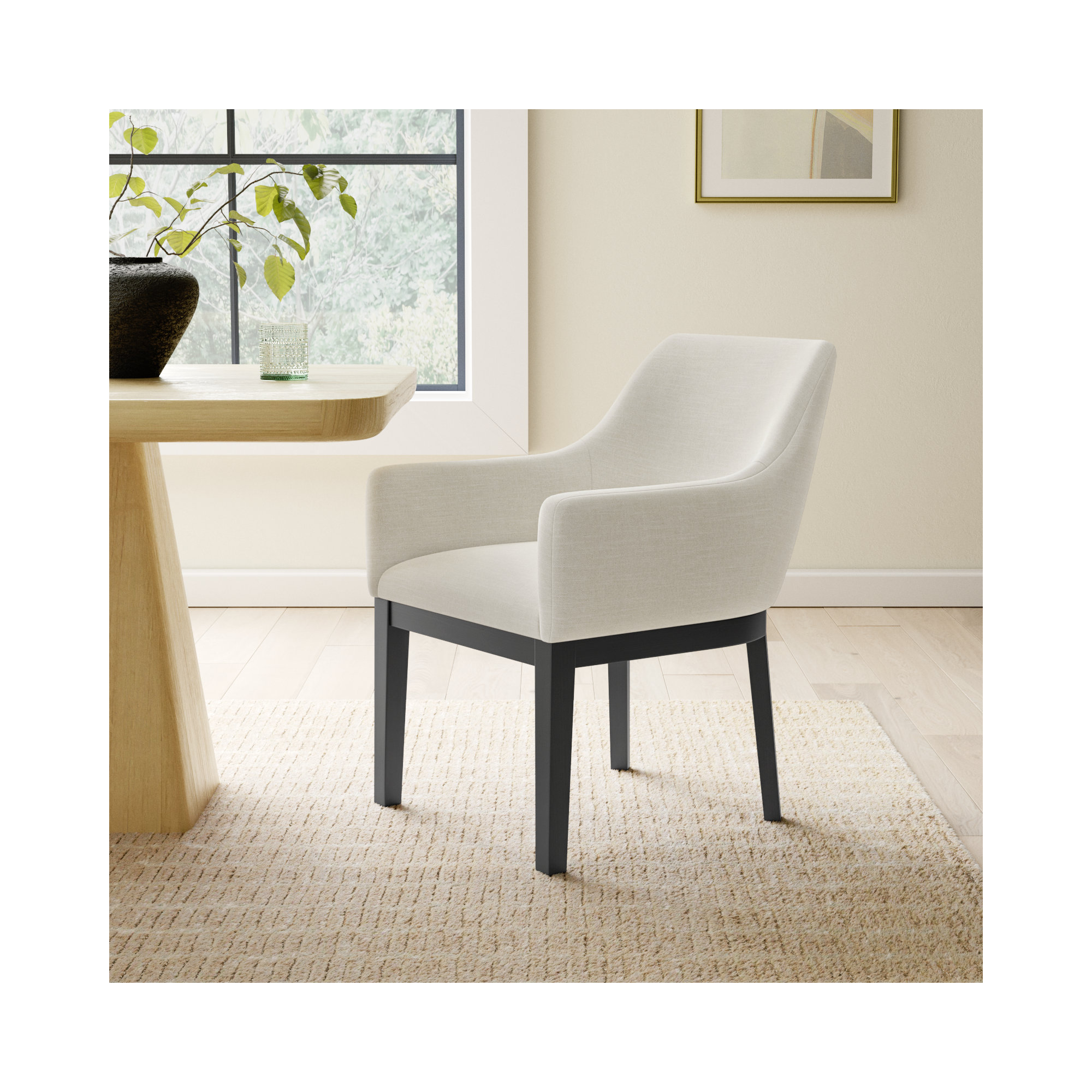 Fairmont Upholstered Back Armchair in Cream