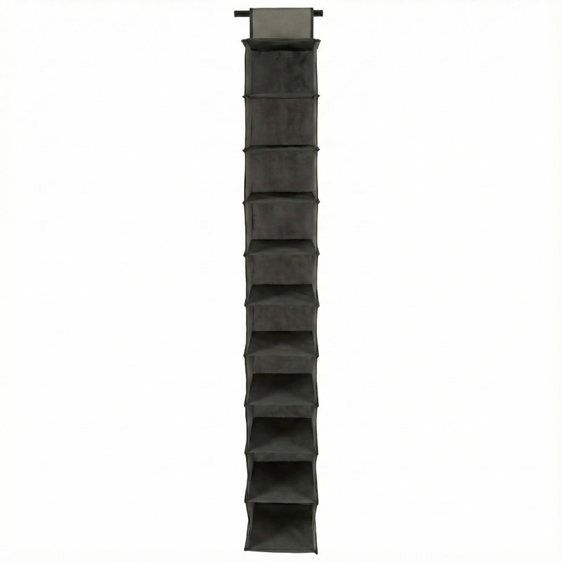 Organisateur de garde-robe à 10 tablettes gris