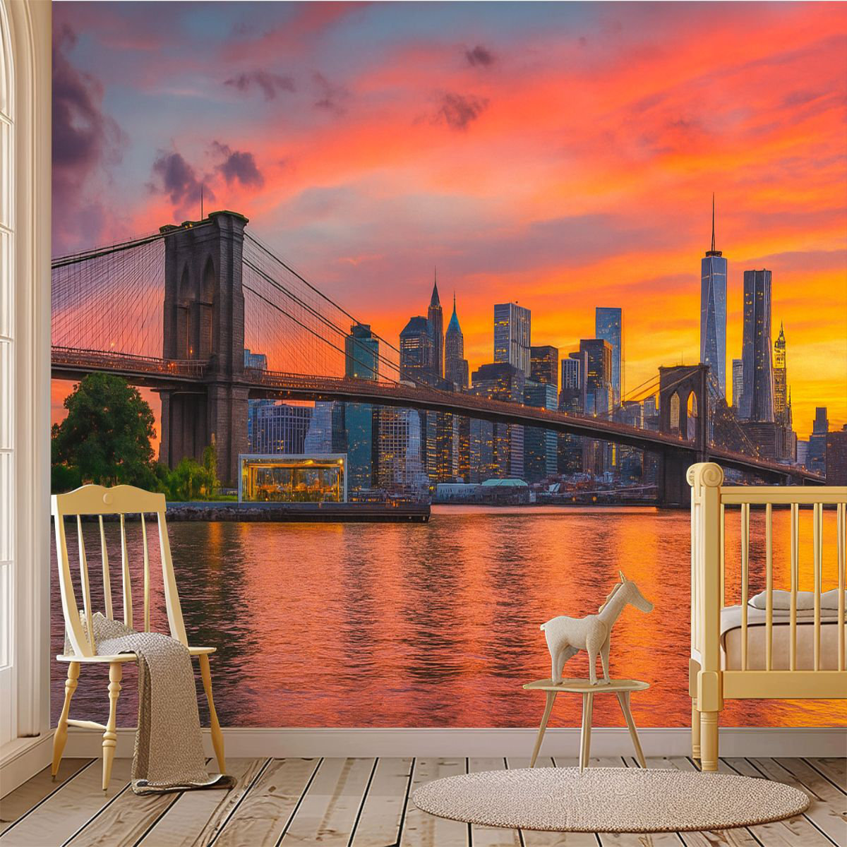 Latitude Run® Peel and Stick Wallpaper Wall Mural Lower Skyline ...