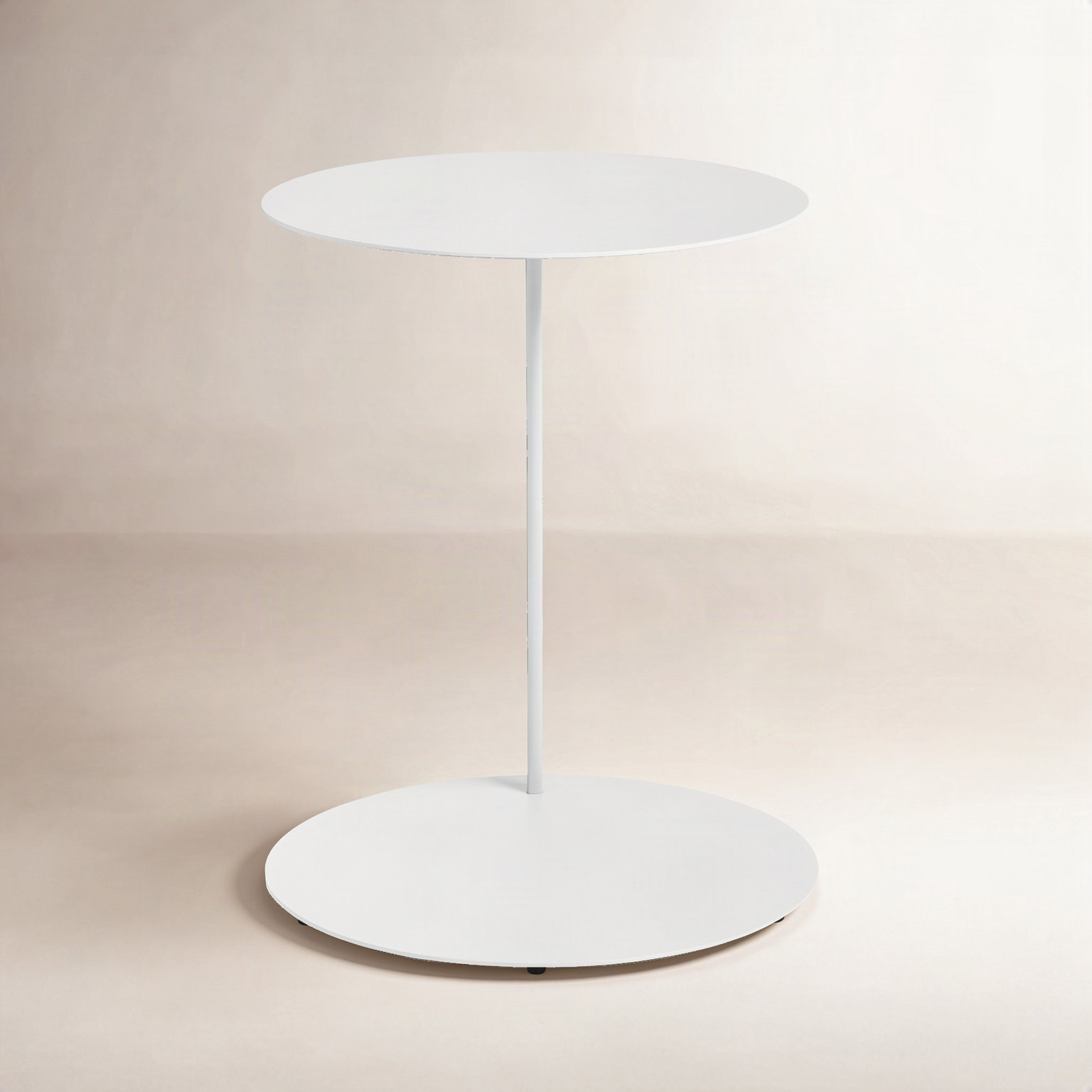 Note End Table, 21.8" H x 16" W x 16" D, White