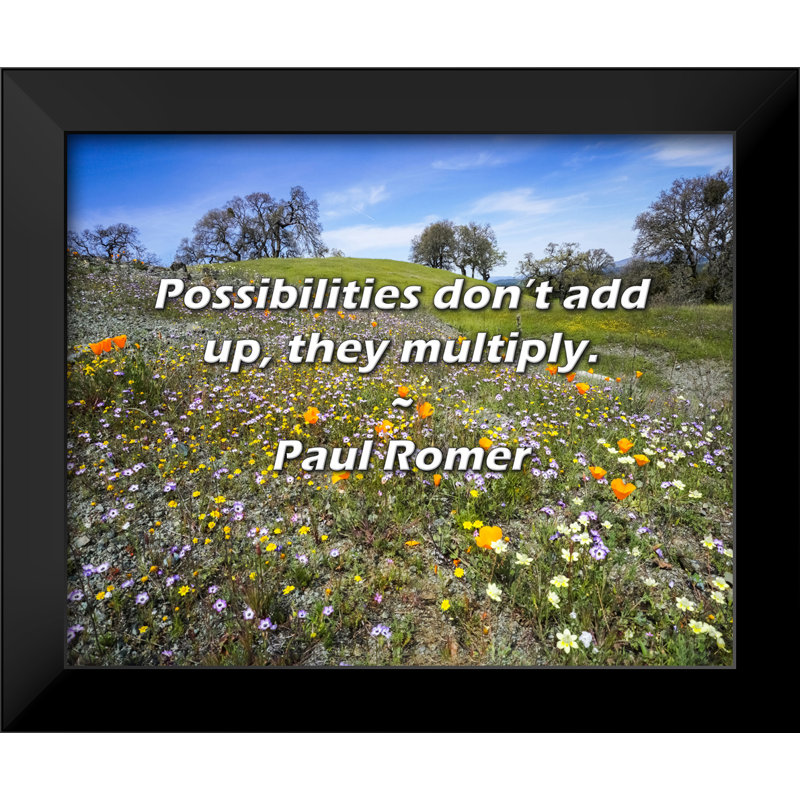 Citation de Paul Romer: Les possibilités ne s'additionnent pas, elles se multiplient.