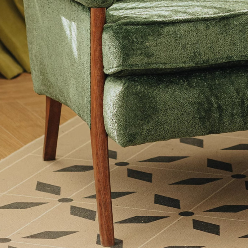 Fauteuil et repose-pieds capitonnés en chenille de 29,13 po de largeur