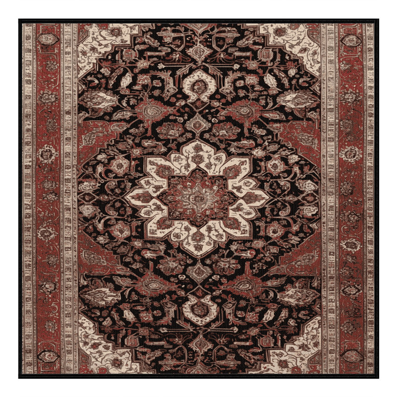 Machine Washable Persian Brown Area Rug, Rectangle 2' x 3'