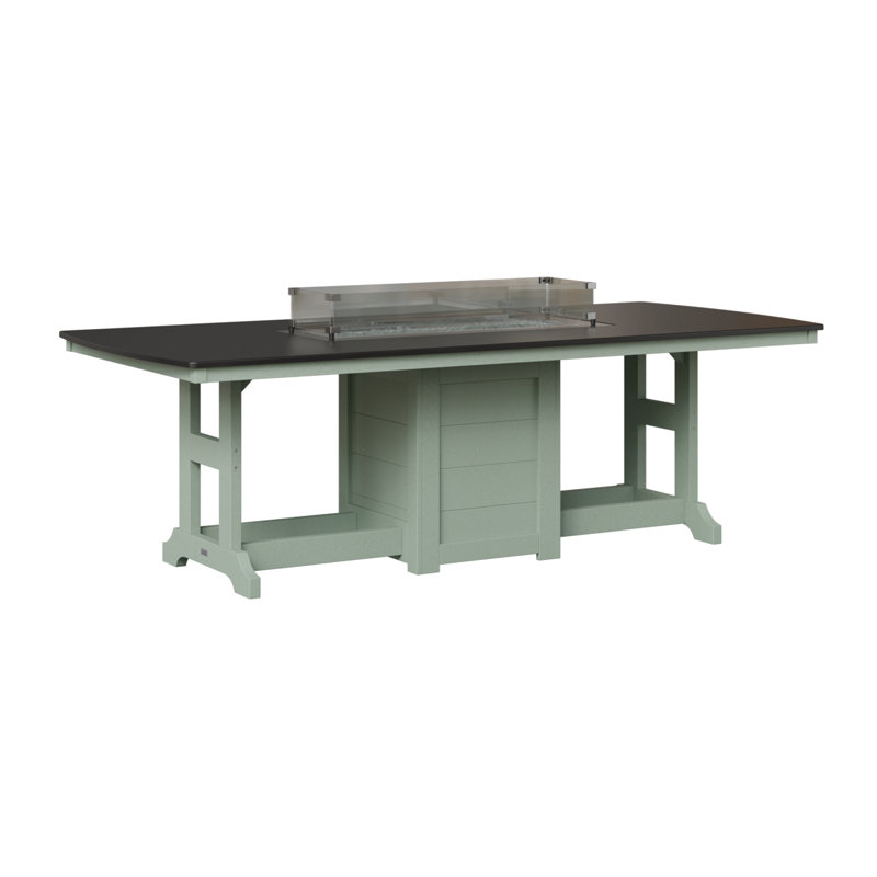 Table de salle à manger avec foyer 96 po Berlin Gardens Garden Classic, H 31 po x l 44 po x P 96 po