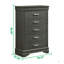 Commode moderne 5 tiroirs en bois-499744868