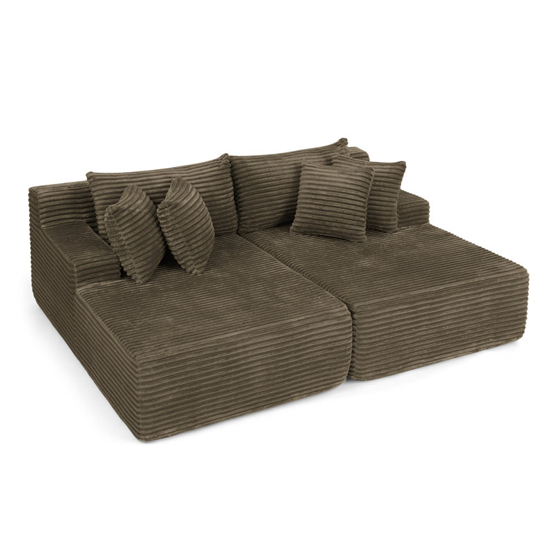 Fauteuil paresseux à deux places Boneless, Brun
