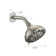 High Pressure 6-Setting 4" Shower Head - Angle Adjustable, Clog-Proof Shower Head