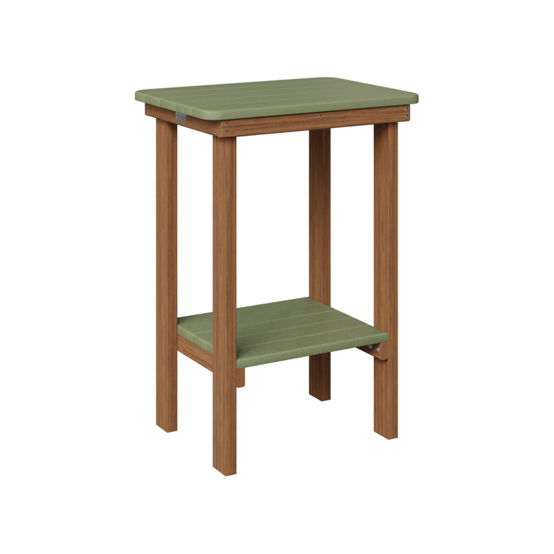 Berlin Gardens Rectangular End Counter Table, Antique Mahogany, Sage