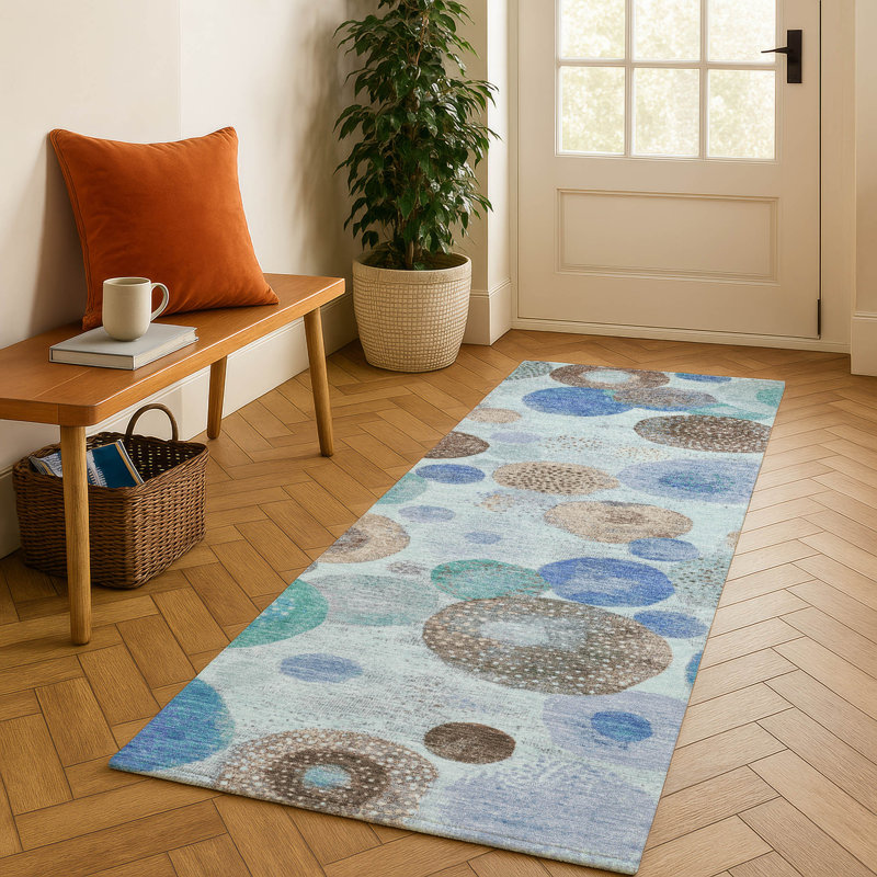 Premium Machine Washable Jakiyra AMF1896 Geometric Rug, Runner 2'3" x 7'6"