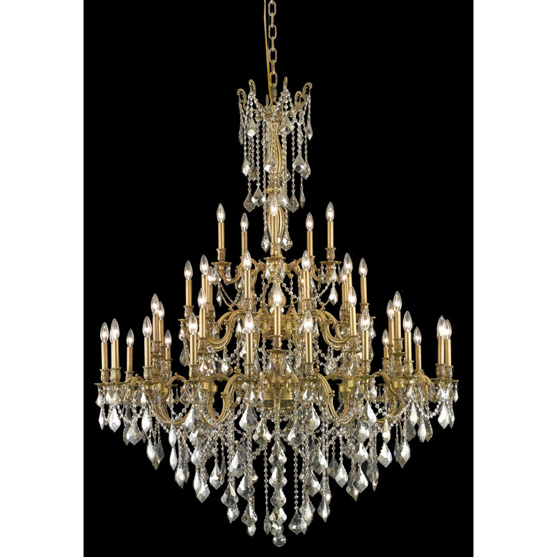 Lustre à 45 niveaux Ashmin, French Gold / Golden Teak (Smoky) / Royal Cut