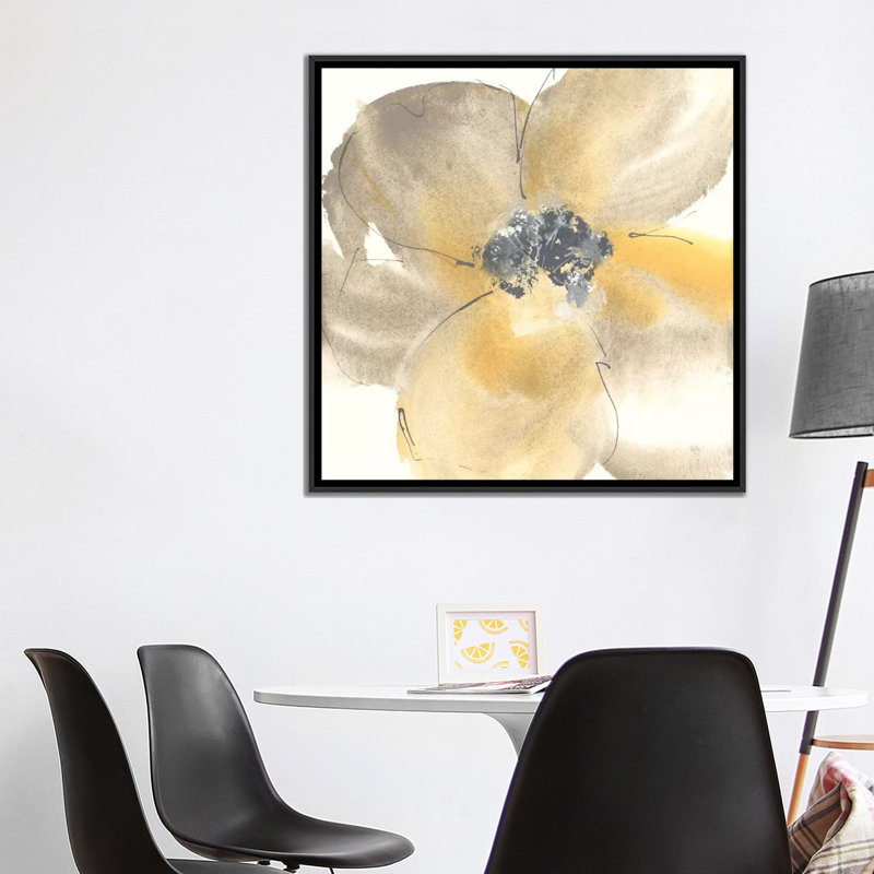 « fleur tons ii » par chris paschke, reproduction d’impression sur toile tendue, H 18 po x l 18 po x P 1,5 po, Pas de tapis