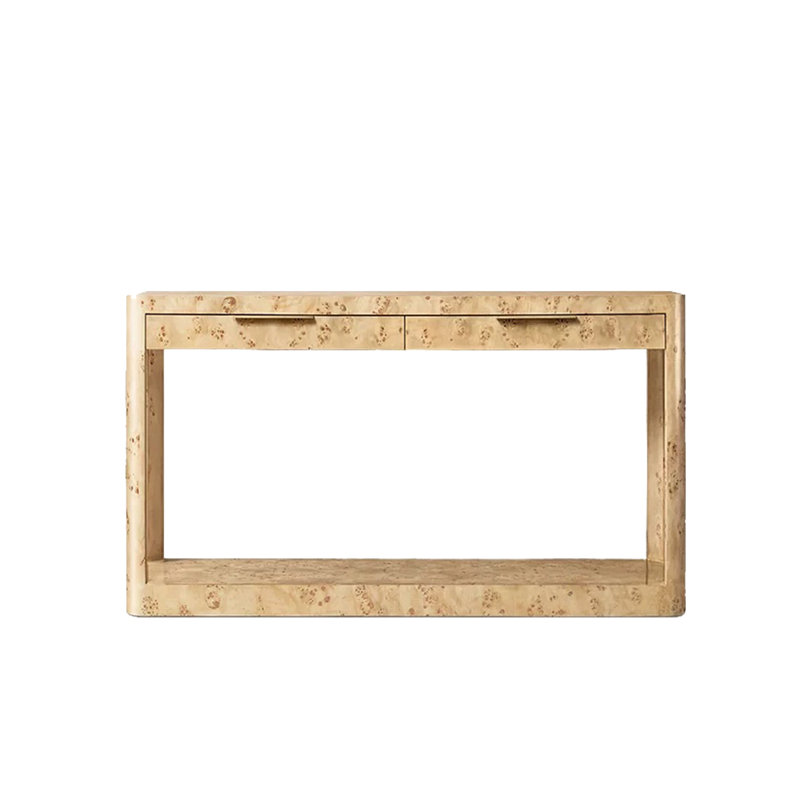 Console en bois massif de style français., H 29,9 po x l 59 po x P 13,7 po, Brun