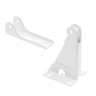 Prime-Line Storm and Screen Door Closer Jamb Bracket Repair Kit, White (Single Pack)