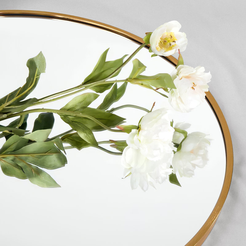 Zakria Aluminium Arch Wall Mirror, 36" x 24", Gold