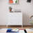31.5" Modern 3-Drawer Chest and Small Space Dresser, White
