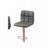 Swivel Faux Leather Adjustable Upholstered  Bar Stools Set with Metal Base-802617681