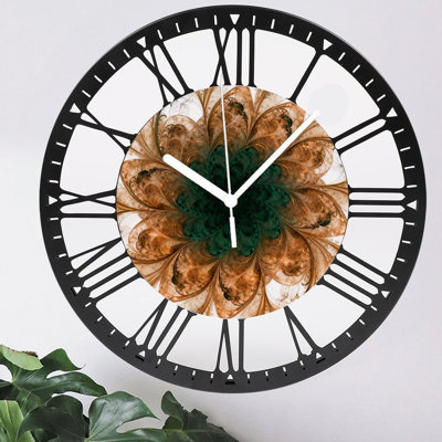 Horloge murale ronde en fer 10 po avec mouvement à quartz silencieux, chiffres romains, impression UV
