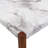 Modern Dining Table, Rectangular Faux Marble Style Table With Sturdy Wood Legs, Easy To Clean Rectangular Kitchen Table