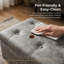 Banc de rangement avec repose-pieds et plateau de rangement intégré, repose-pieds carré avec rangement-133458141-133458137