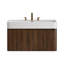 Modern Vanities(Must include both Vanity Cabinet  and Sink) 24 Inch Floating Walnut-2134711044