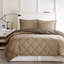 Ensemble d'édredon en duvet synthétique matelassé à motif de losanges Scotchgard King 3M-119744597-119744600
