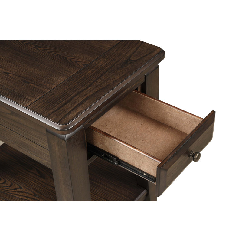 Traditional End Table W/ Storage